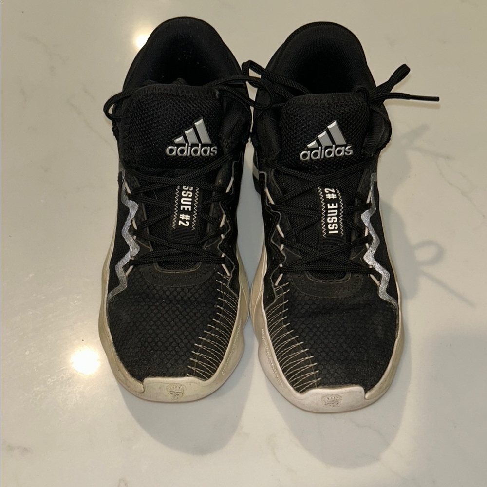Adidas Issue #2 DON Black and White Sneakers with Sock-Like Fit